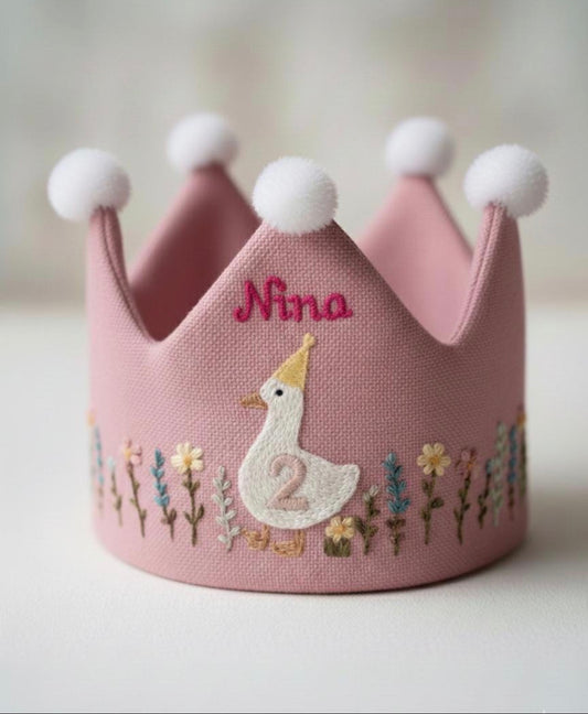 Linen Handmade Embroided Crowns